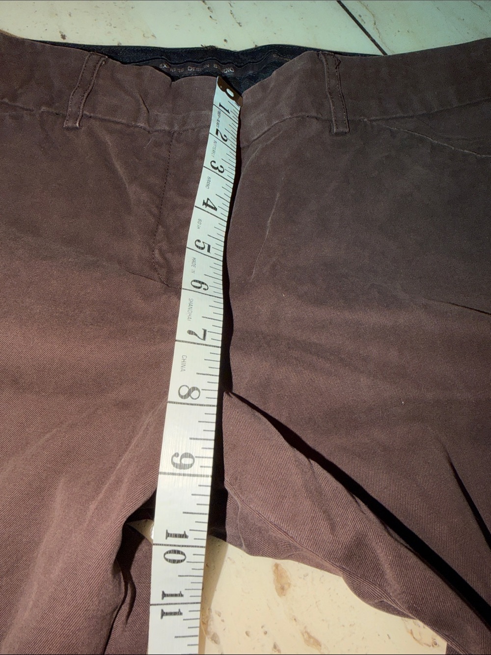 Express Design Studio Editor Vintage Boot Cut Trousers in Dark Brown 04' Cotton - Picture 5 of 7